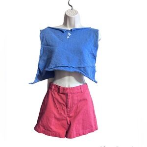 WOMENS RALPH LAUREN COTTON CORAL SHORTS